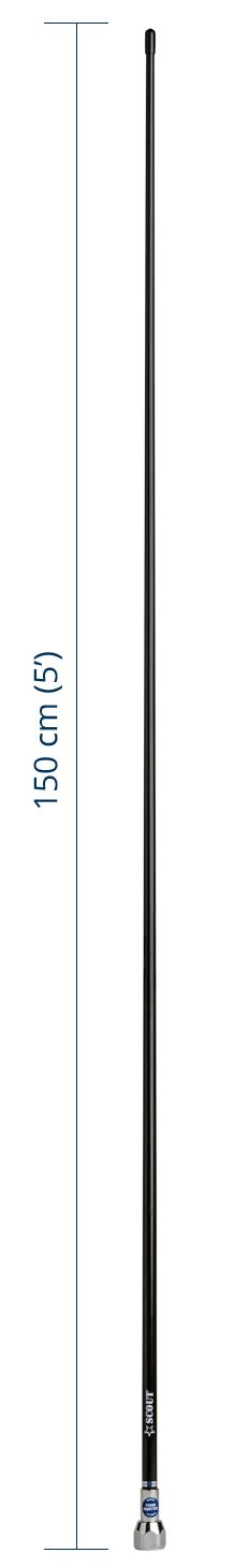 UkjentNivå3 SCOUT 3 dB VHF glassfiberantenne 15 m 5 lengde – QuickFit FME PF AN NVHF00036